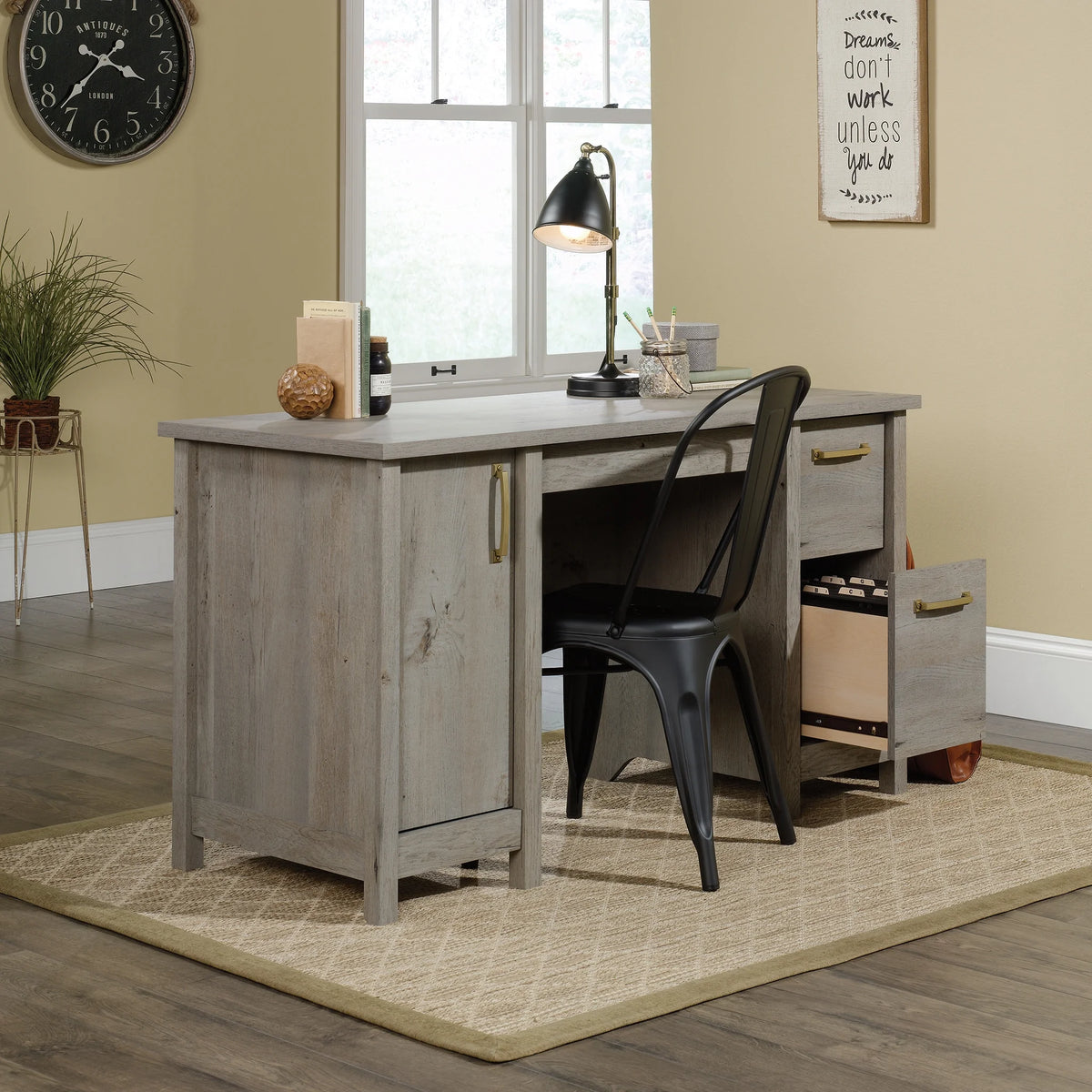 Sauder Cannery Bridge Computer Desk, Sindoori Mango Finish