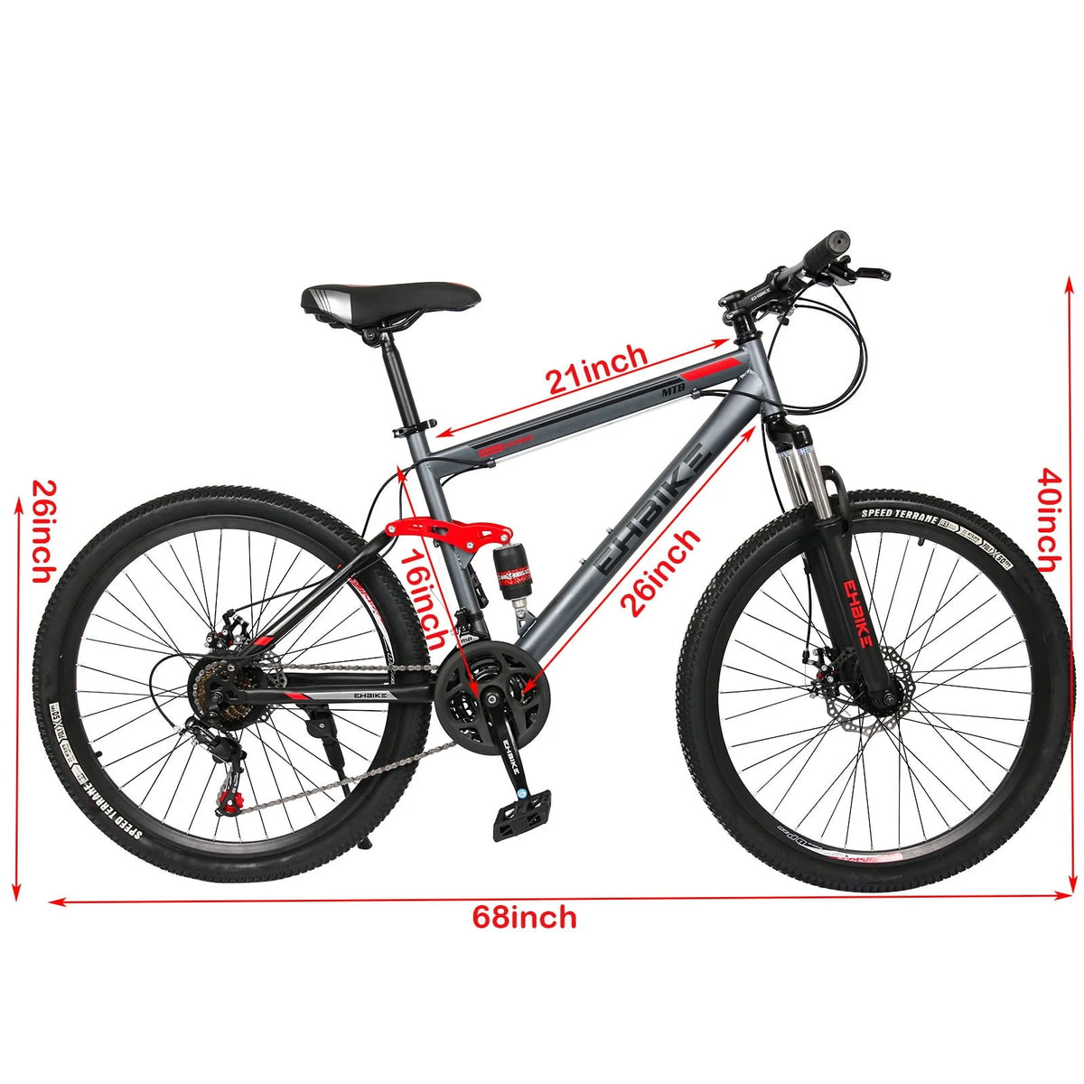 Mountain Bike, 26 Inch 21 Speed Road Bike For Adults Men And Womenk