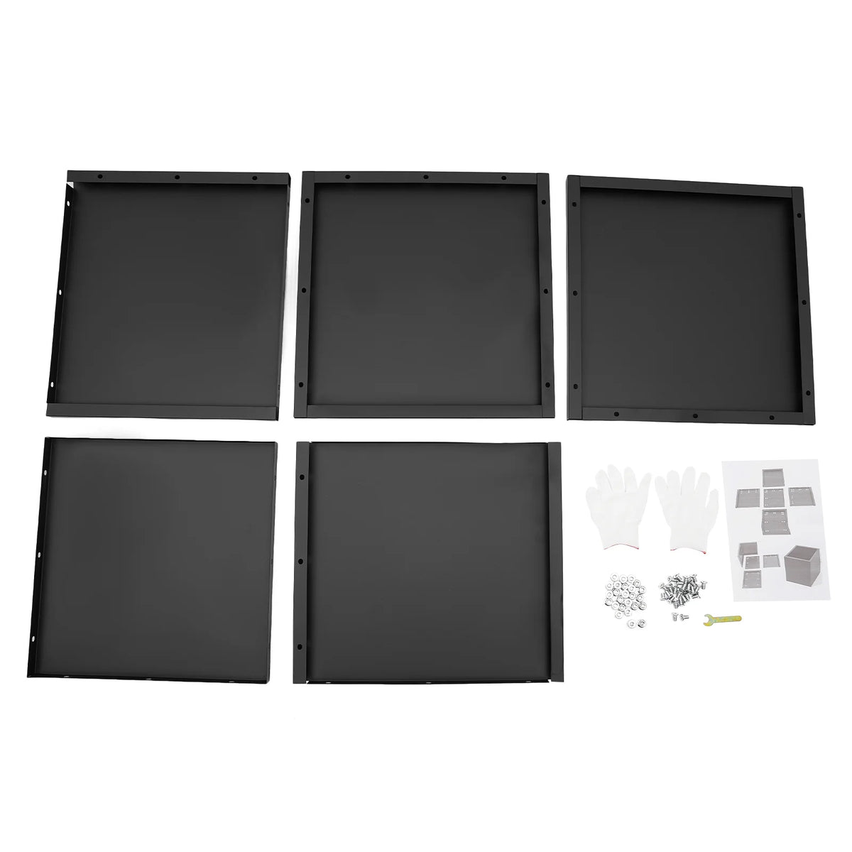 Indoor Outdoor Planter, Square Outdoor Planter For Both Indoor And Outdoor Use, For Gardens, Entrances, Patios Black Steel Square Cube Planter Box