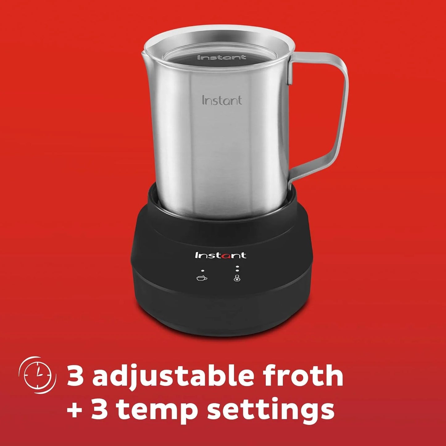 Instant Pot Instant Magic Froth 9-in-1 Electric Milk Steamer and Frother,17oz Stainless Steel Pitcher,Hot and Cold Foam Maker and Milk Warmer for Lattes