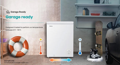 Hisense 7 cu ft Garage Ready Chest Freezer- White