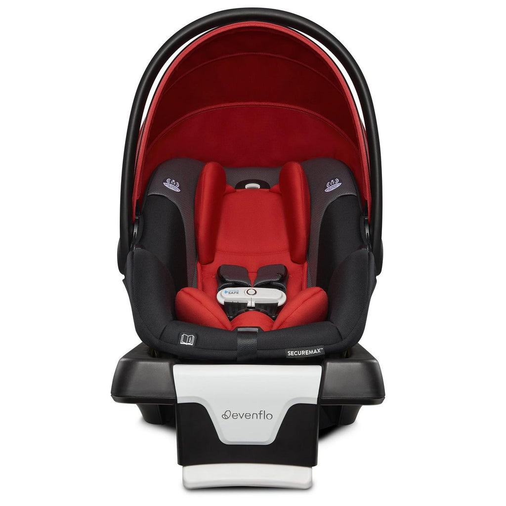 Evenflo Gold SensorSafe SecureMax 35 lbs Infant Car Seat. Garnet Red