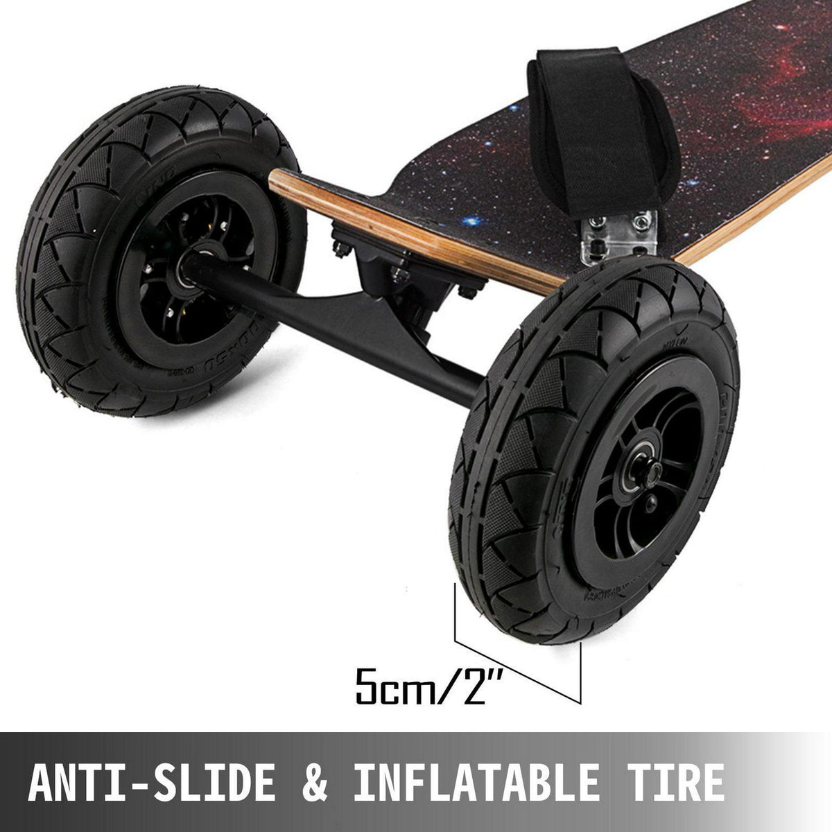 VEVOR Skateboard 37”L. All Terrain Longboard with 95A Shock Absorber. 8 Layer Maple Deck Offroad Skateboard for Kids Teens Beginners Pros