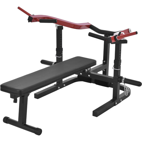 Euroco Weight Bench Press Machine Adjustable Flat Incline Bench for Chest & Arm Ab Workout, Home Gym Equipment