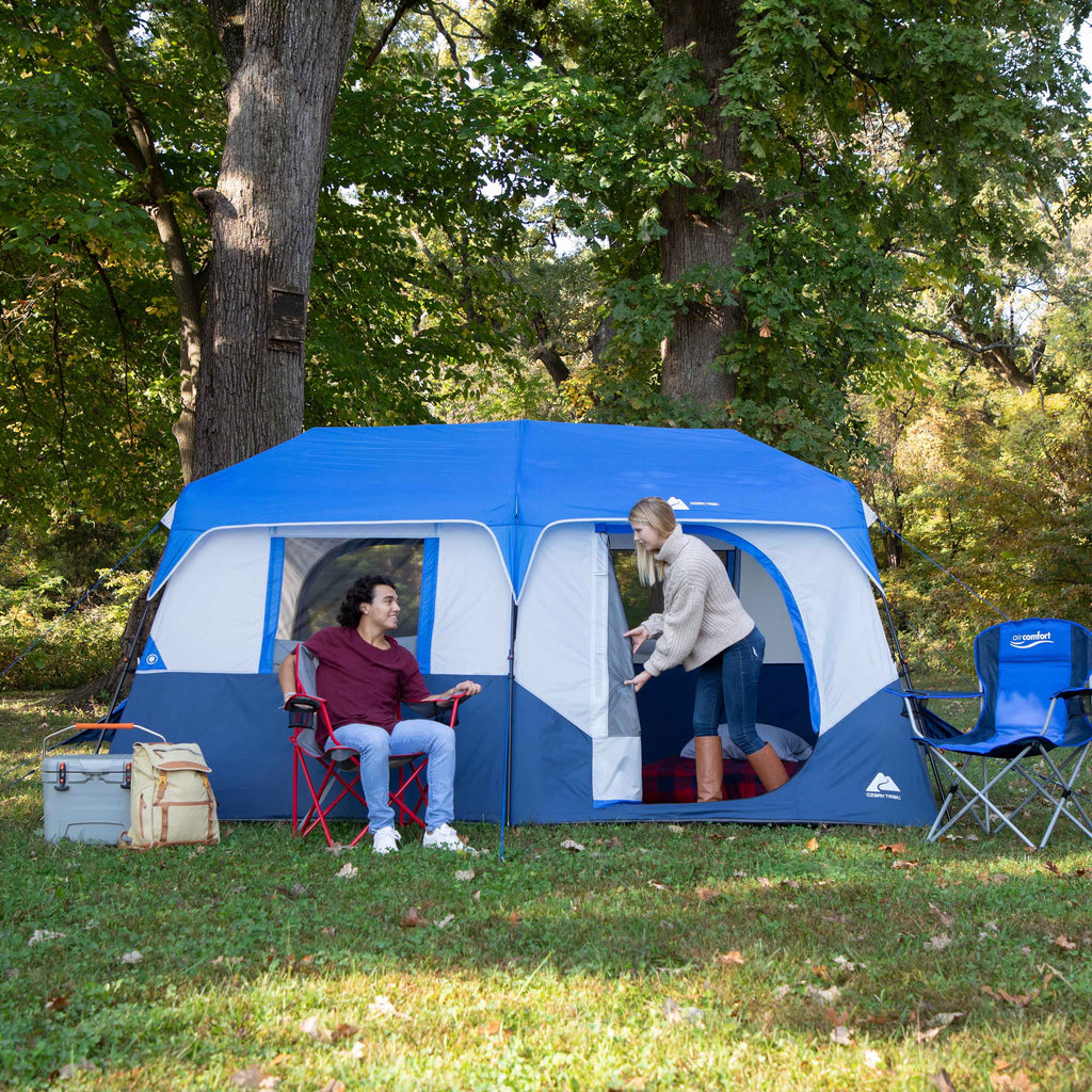 Ozark Trail 8-Person Instant Cabin Tent with LED Lighted Poles and Bluetooth Speaker