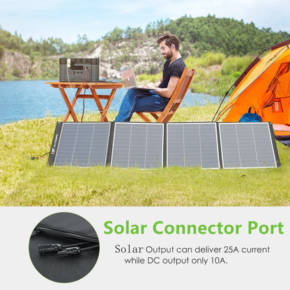 ALLPOWERS Beige R600 Portable Power Station 600W, 299Wh LiFePO4 Battery, Wireless Charging, Solar Generator Charger for Camping, Home Backup, Emergency, off-Grid, Power Outage