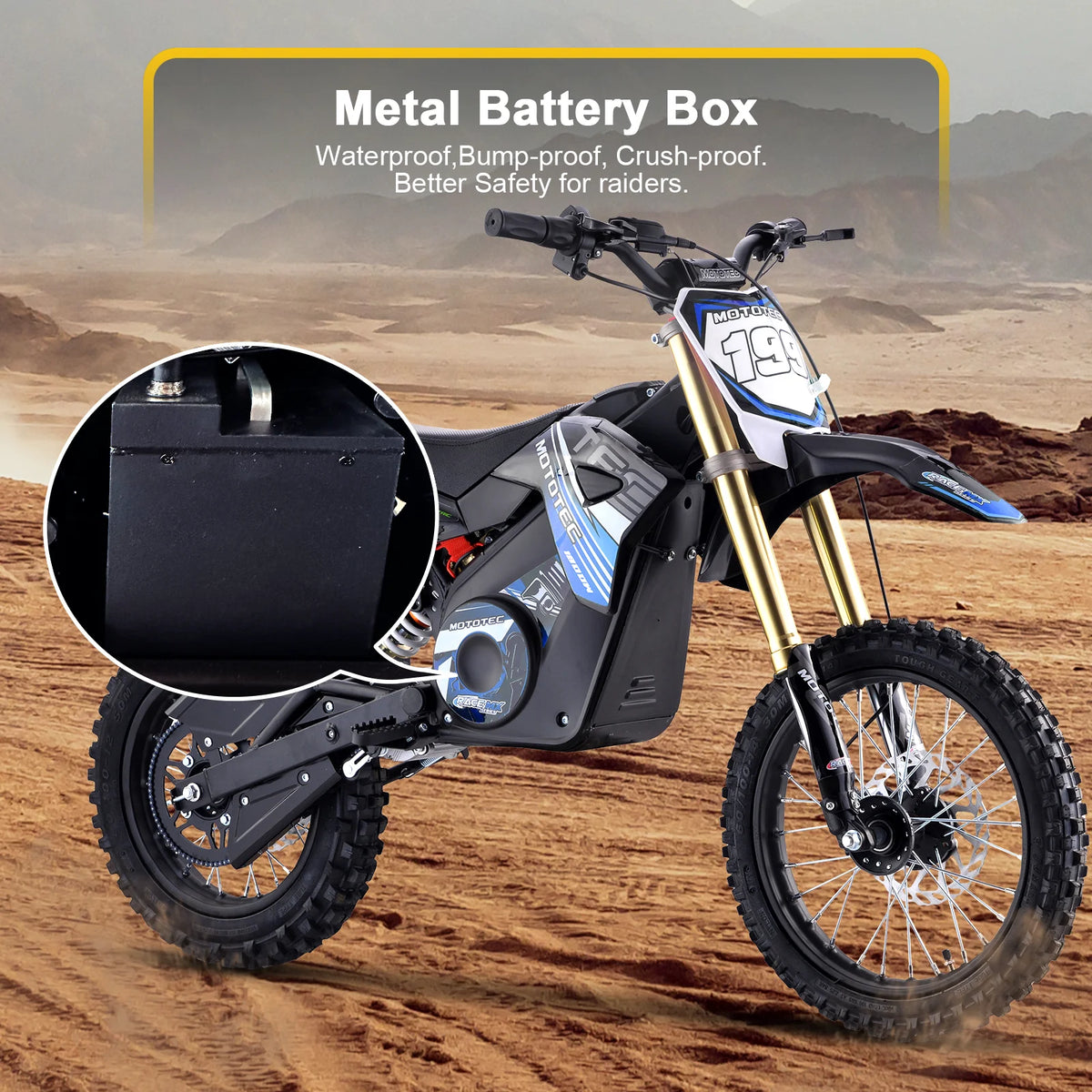 MotoTec 48v Pro Electric Dirt Bike 1800w Lithium Green