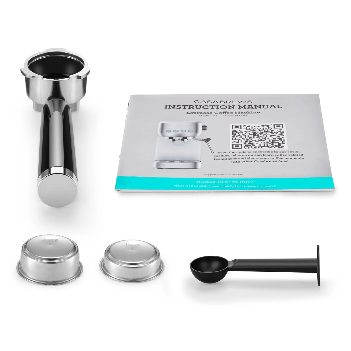 CASABREWS 3700 Essential 20-Bar Espresso Machine and Coffee Maker, Stainless Steel