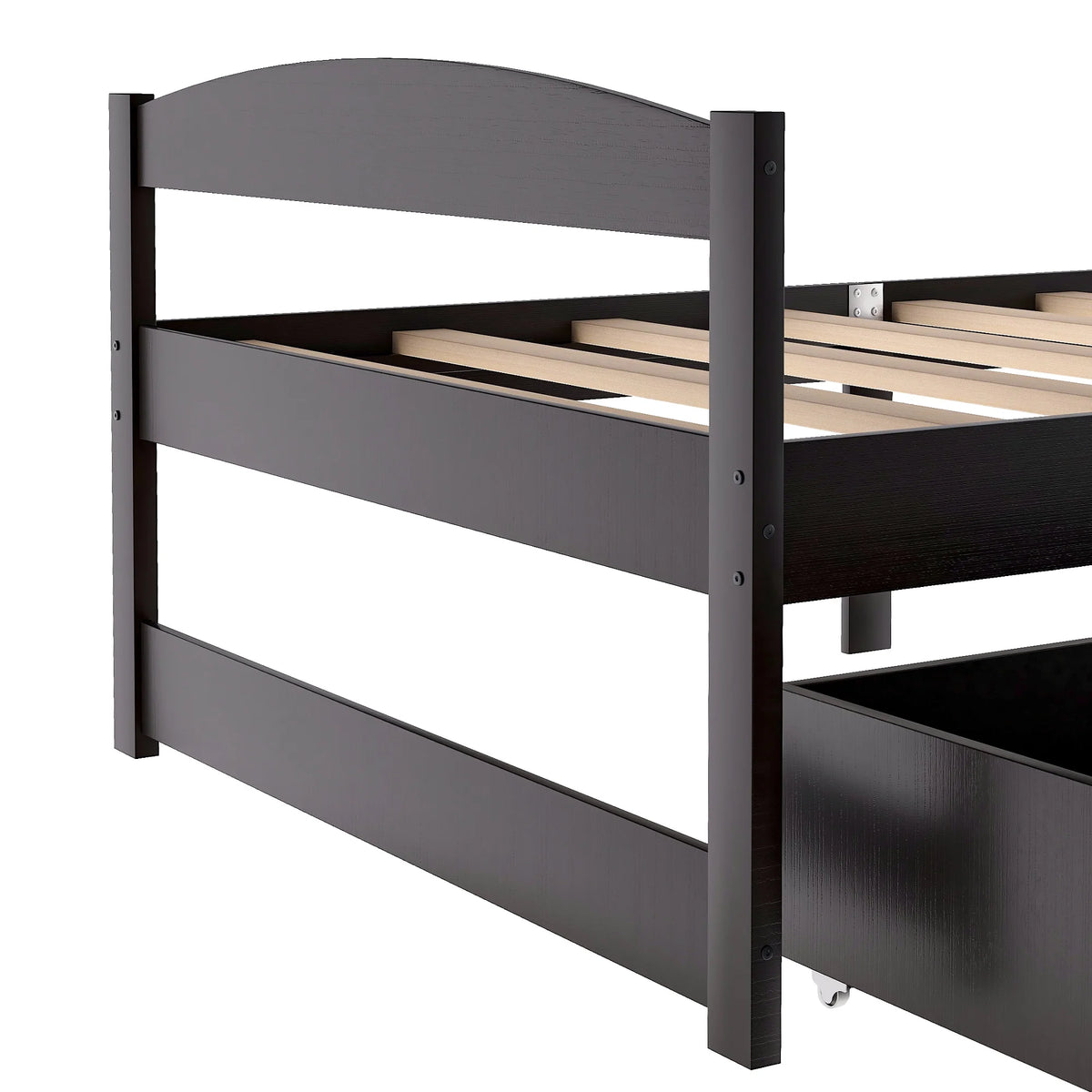 Euroco Twin Size Wooden Daybed with 2 Storage Drawers for Kids Bedroom, Gray