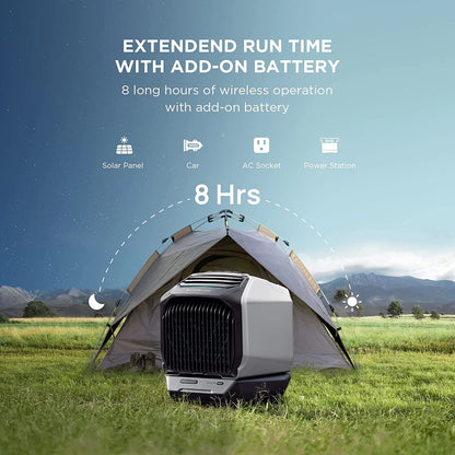 EF EcoFlow WAVE 3 Portable Air Conditioner, 1800W/6100 BTU Cooling and 2000W/6800 BTU Heating, 1000W Fast Charging in 75 mins, 8H Wireless Running, APP Control, for Camping, Vanlife, RVs