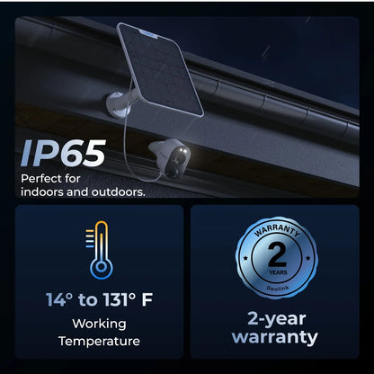 Reolink Argus Series 4K Battery/Solar-Powered Standalone WiFi Camera with Color Night Vision