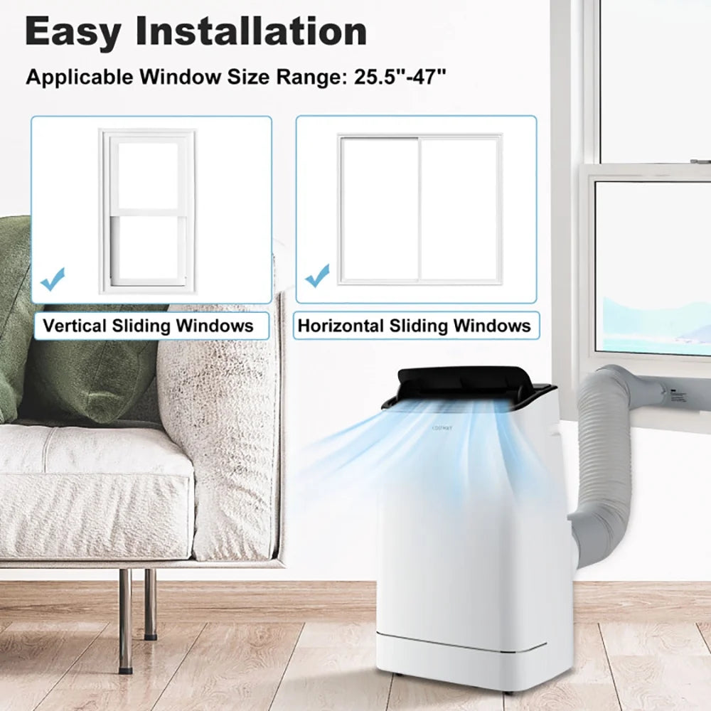 Spaco 15000 BTU Portable Air Conditioner with APP Control and Heat, Small Air Conditioner Portable with Built-in Dehumidifier