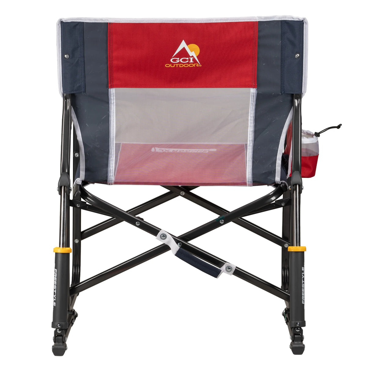 GCI Outdoor Freestyle Rocker XL Oversized Foldable Rocking Camp Chair, Pewter