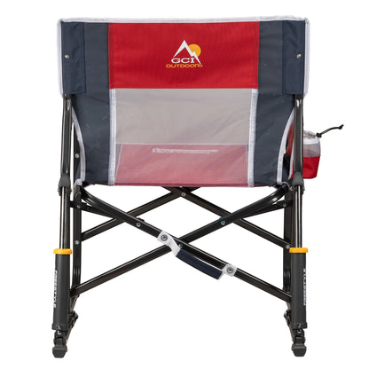 GCI Outdoor Freestyle Rocker XL Oversized Foldable Rocking Camp Chair, Pewter