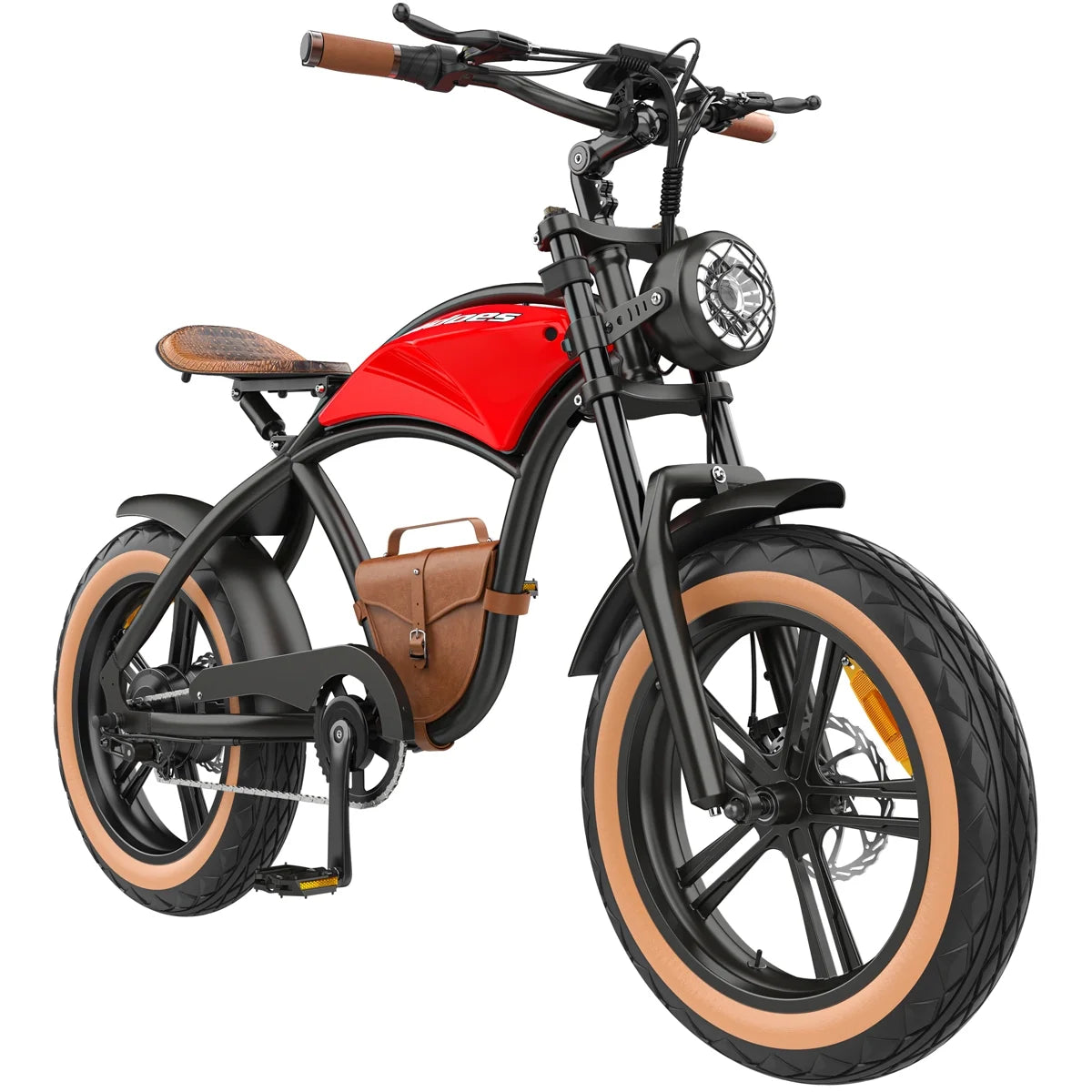 Hidoes B10 Electric Mountain Bike for Men/Woman 1000W Adult Electric Bicycle 20" Fat Tire Off Road E-bike with Removable Battery up to 28 mph,Free Shipping, Red