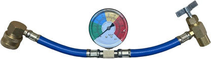 Honeywell R1234yf Solstice HFO Refrigerant MVAC 4 Cans HD Brass Can Tap Gauge Top Off Kit