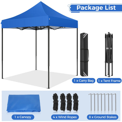 SANOPY 6.6 x 6.6 FT Pop Up Canopy Tent, Heavy Duty Canopy Easy Set up All Weather Waterproof Outdoor Canopy Tent for Parties, Beach, Garden, Camping with 1 Handbag, 3 Adjustable Heights, UPF50+