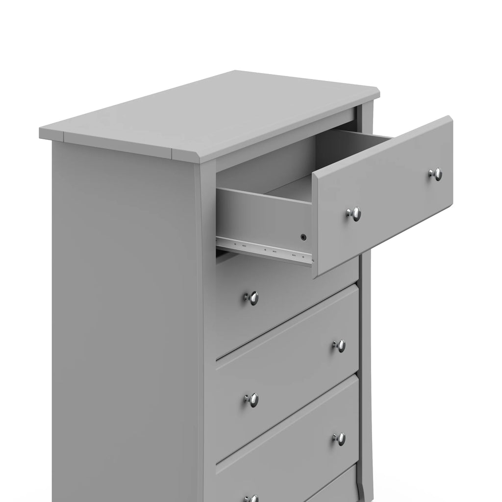 Storkcraft Crescent 4 Drawer Childrens Nursery Dresser, Espresso