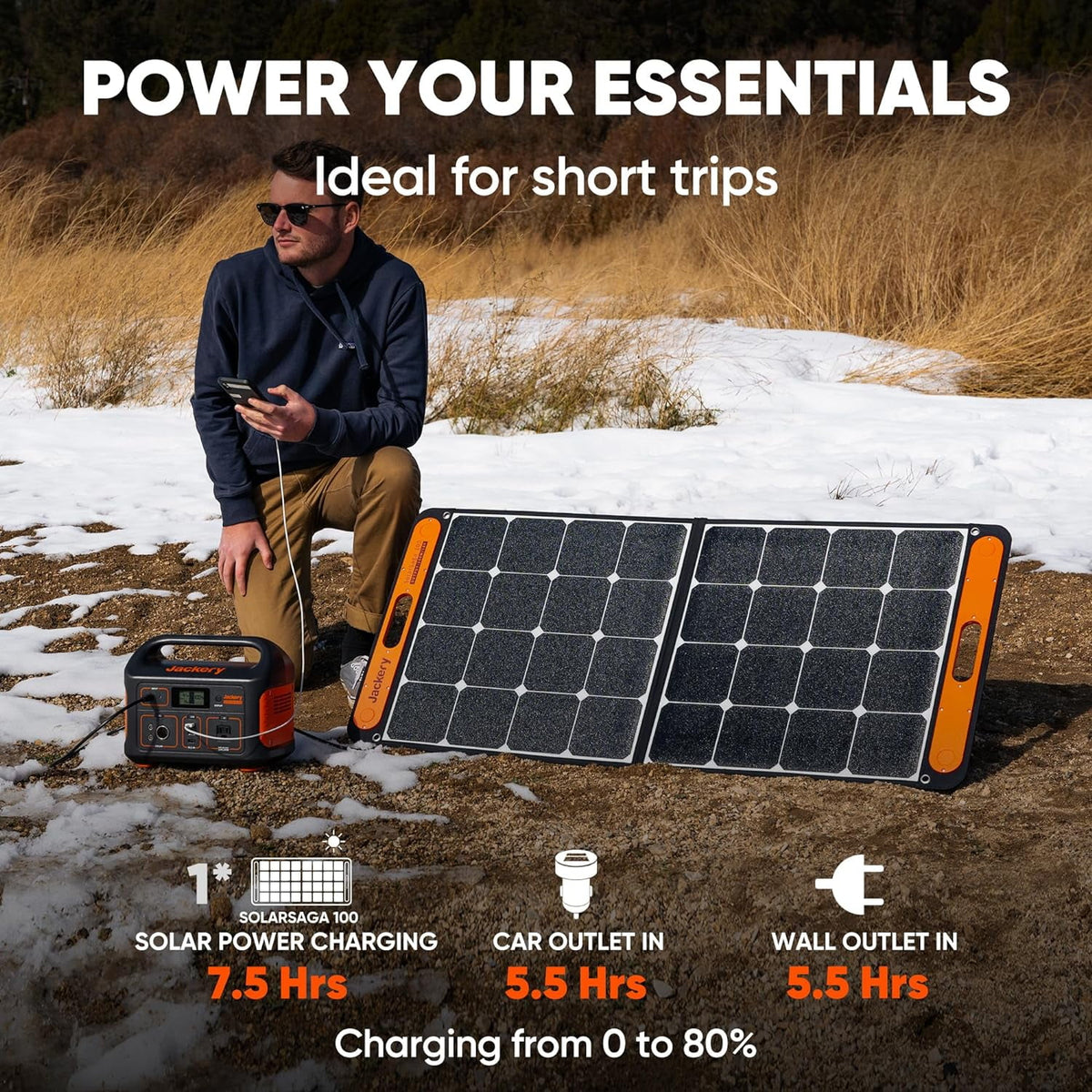 Jackery Portable Power Station Explorer 500, 500W Continuous/1000W Peak Portable Power Stations