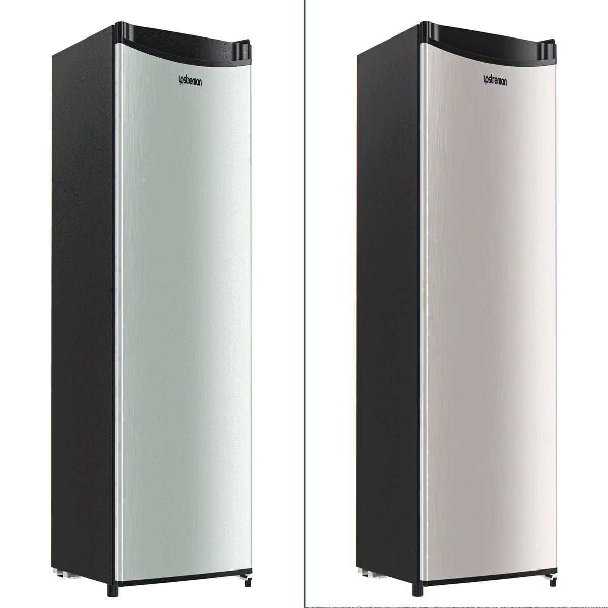 Upstreman 3.2 Cu.Ft. Mini Fridge with Freezer Single Door Small Refrigerator Adjustable Thermostat Compact Fridge with Reversible Door, Low Noise, BR321 Black