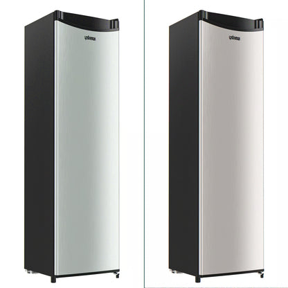 Upstreman 3.2 Cu.Ft. Mini Fridge with Freezer Single Door Small Refrigerator Adjustable Thermostat Compact Fridge with Reversible Door, Low Noise, BR321 Black