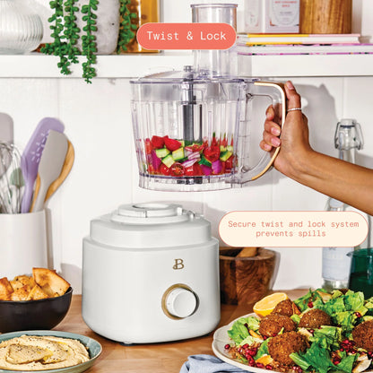 Beautiful 10-Cup Food Processor with Accessories, White Icing by Drew Barrymore