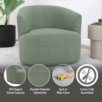 Mainstays Boucle Swivel Accent Chair, Taupe