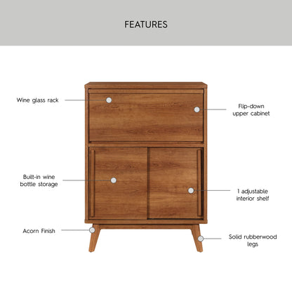 Better Homes & Gardens Greyson Bar Cabinet, Acorn Finish