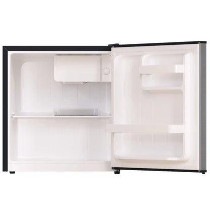 Freezer 1.7 Cu ft Single Door Mini Fridge, grey, New