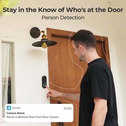 Reolink 2K 5MP Video Doorbell Camera 5G Wifi Security Home Doorbell Chime, Person &Package Detection
