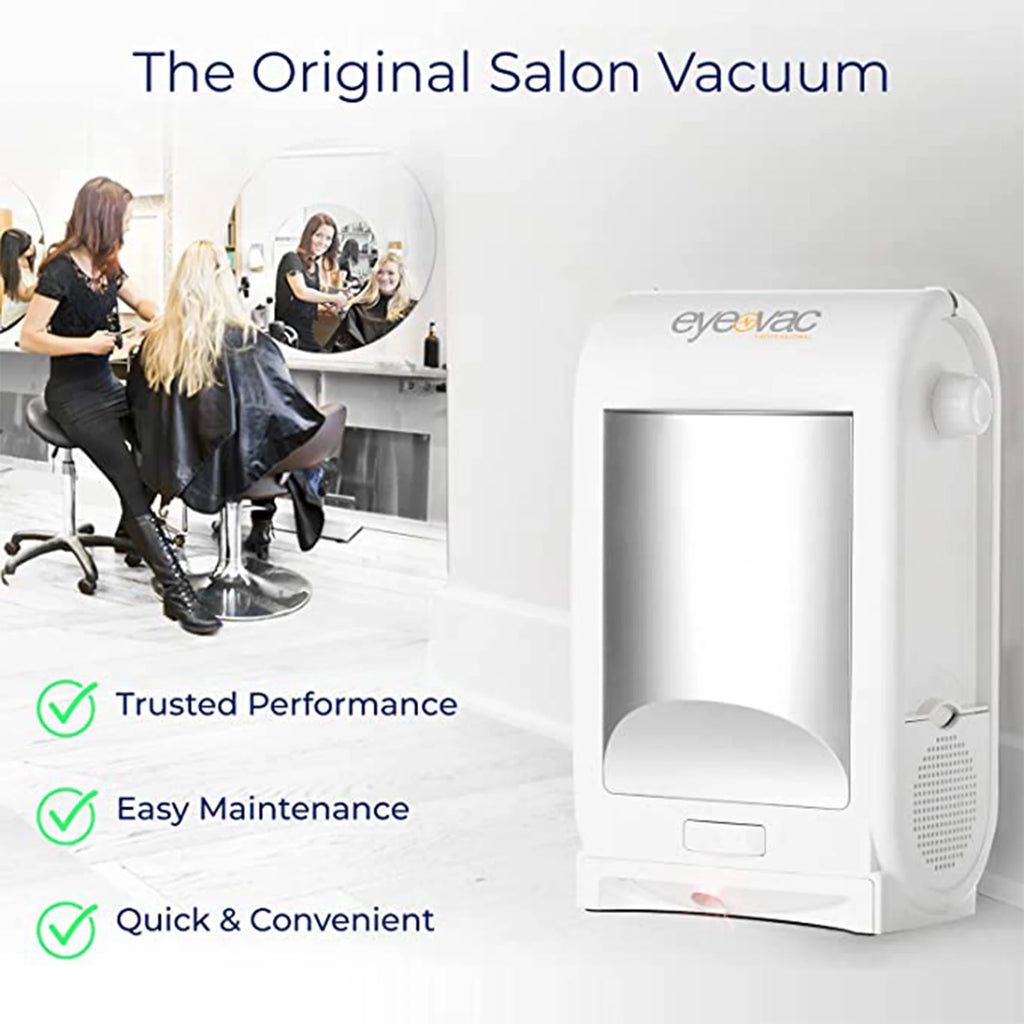 EyeVac Touchless Electric Stationary Pet Vacuum Hard Floor Cleaner, White