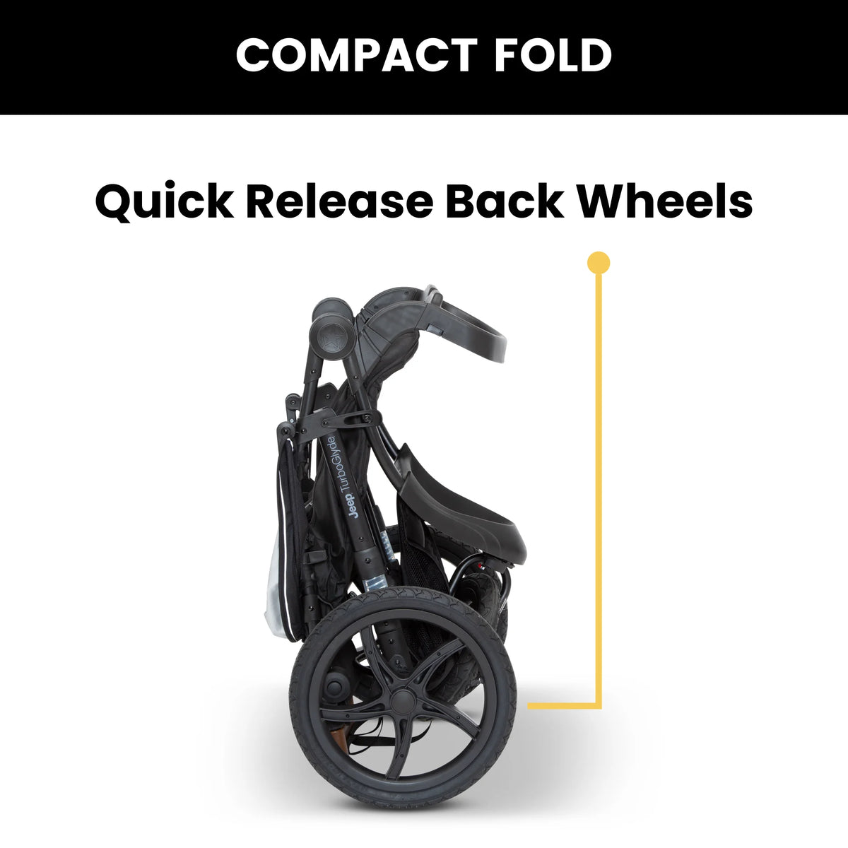 Jeep TurboGlyde Jogging Stroller by Delta Children, Black