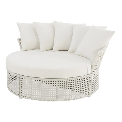 Mainstays Tuscany RIdge Outdoor Daybed - White with Cream
