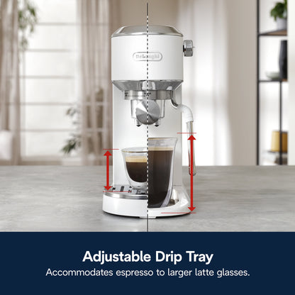 De’Longhi Dedica Duo Espresso Machine, Compact Size with Built in Frother for Latte Art, Brew Espresso, Cold Brew, Lattes & More, Stainless Steel