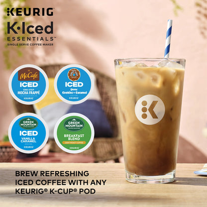 Keurig K-Iced Essentials Iced and Hot Single-Serve K-Cup Pod Coffee Maker, White