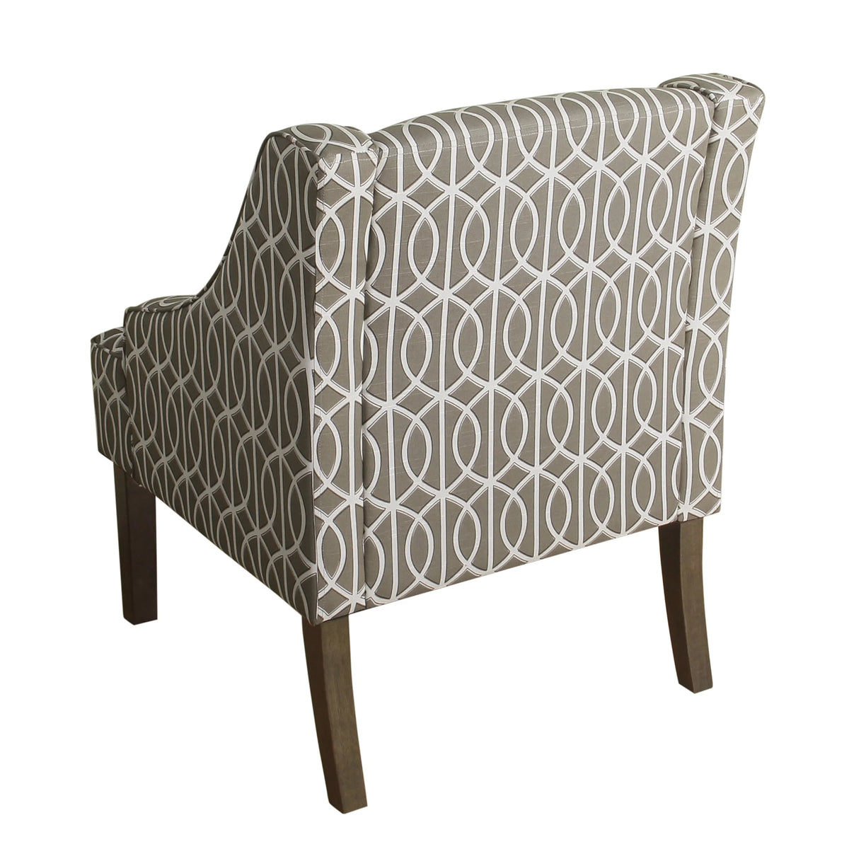 HomePop Classic Swoop Accent Chair - Blue and White Damask