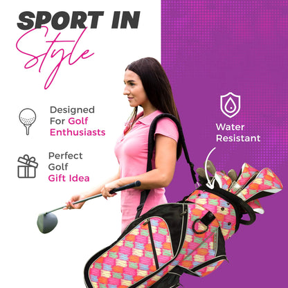 Womens Golf - Taboo Fashions 14 Way Lightweight Ladies Cart Bag (Posh Pink)