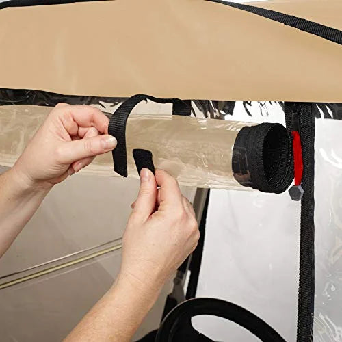Greenline 2 Passenger Yamaha Drive Golf Cart Enclosure by Eevelle, Heavy Duty Vinyl Backed 300D