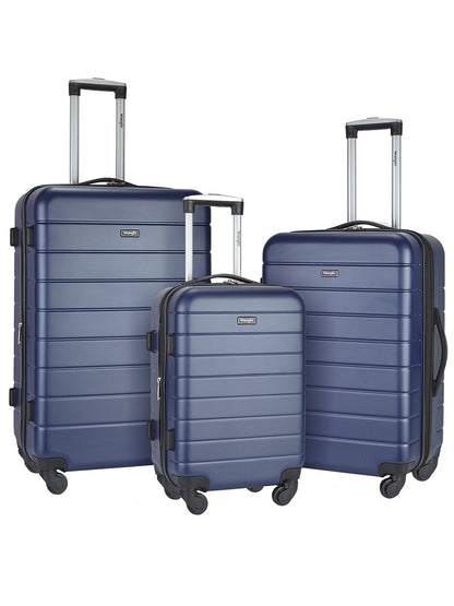 Wrangler 3 Piece Luggage Set with Cup Holder and USB Port, Olive Green