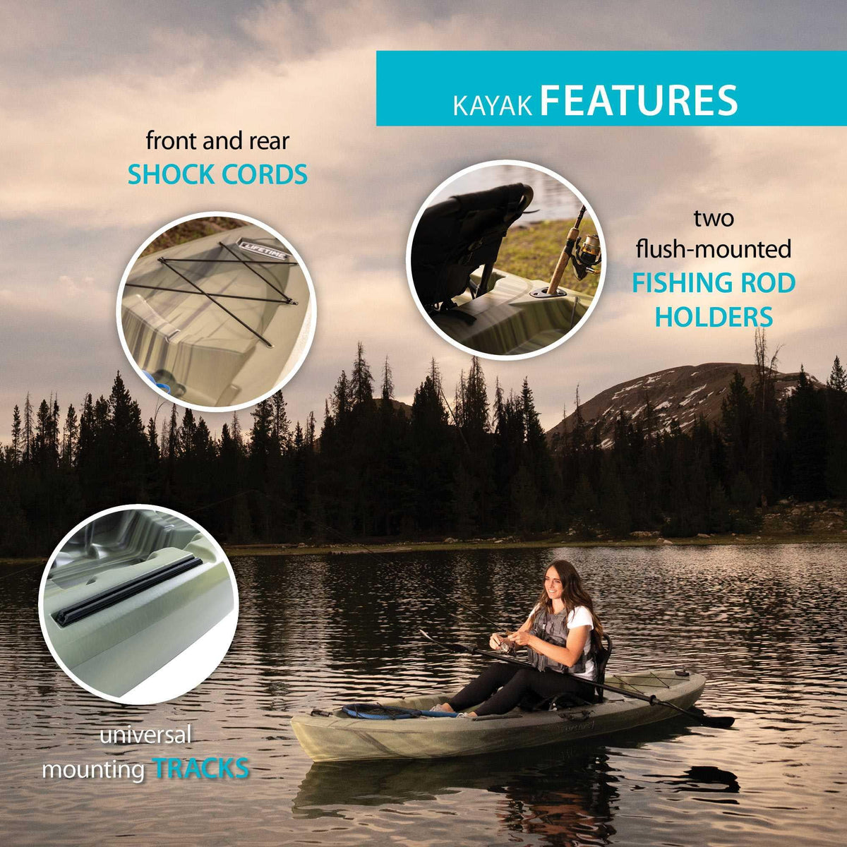 Lifetime Kenai Pro Angler 100 Kayak Moss Fusion - 91149