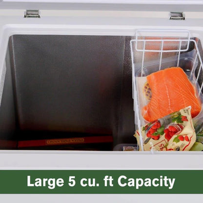 Hamilton Beach 5.0 Cu. Ft. Chest Freezer, White, HBFRF510