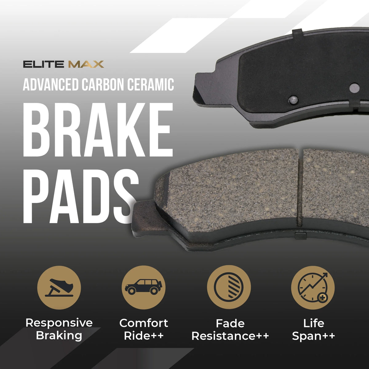 Max Advanced Brakes - Brake Kit for 2006-2011 2012 2013-2018 Dodge Ram 1500 5 Lug 2007-2009 Dodge Durango Front Replacement Cross Drilled Disc Brake Rotors and Ceramic Brake Pads