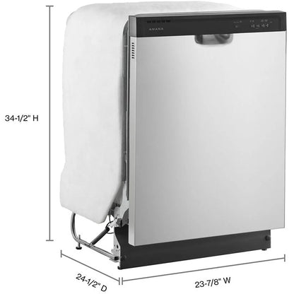 Amana ADFS2524RS 59 dBA Stainless Front Control Dishwasher