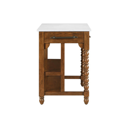 Pioneer Woman Harper Kitchen Island with Drawers, Homestead Brown