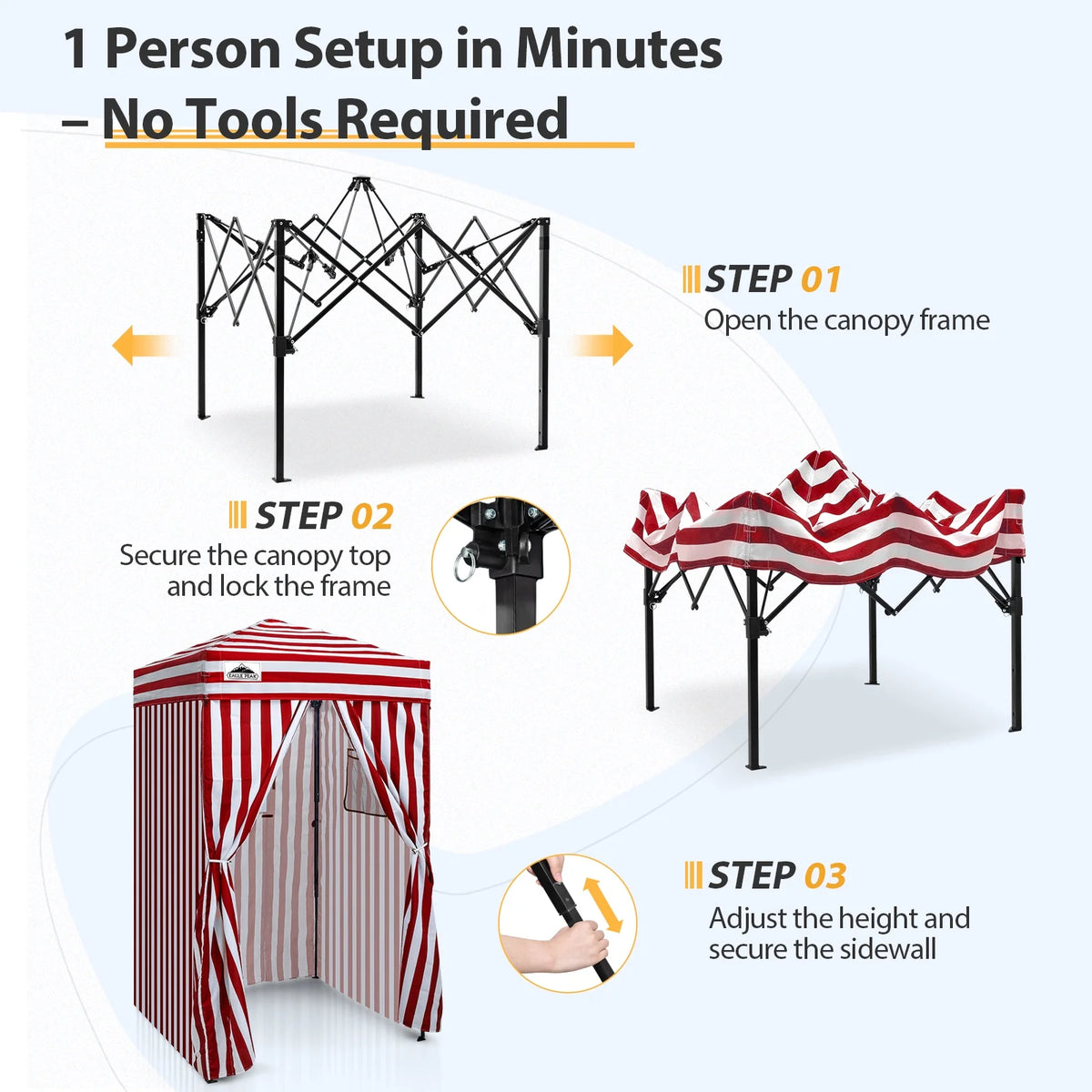 EAGLE PEAK Flex Ultra Compact 4 ft x 4 ft Pop-up Changing Room Canopy, Portable Privacy Cabana