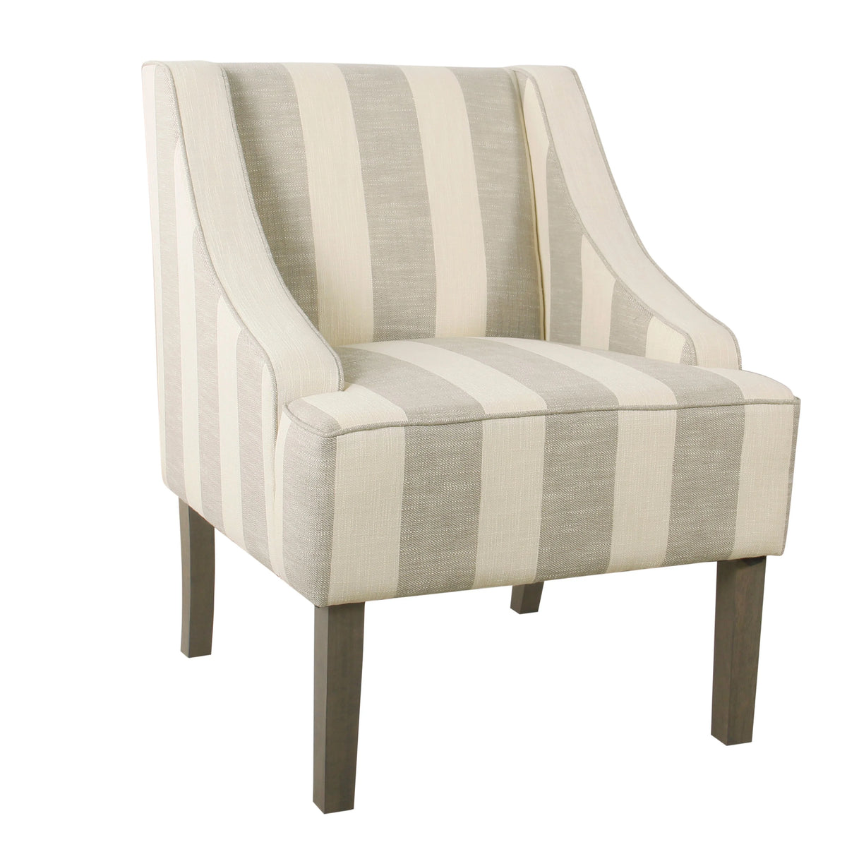 HomePop Classic Swoop Accent Chair - Blue and White Damask