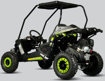 TrailMaster Cheetah 6 Youth Go-Kart - 163cc 5.5HP Engine, 4-Point Safety Belt, Remote Kill, Speed Governor, Suitable for Kids 6-12. with Pre-Assembled Version Now! (Pre-Assembled, Blue)