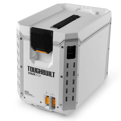 ToughBuilt StackTech Compact Cooler, Stackable 16 Quart Hard Shell Ice Chest, White