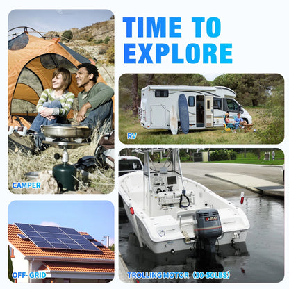 24V 50Ah Group 24 Mini LiFePO4 Lithium Battery,HRBEENERGY for RV,Marine,Boat,Solar,off-Grid,Camper,15000+ Deep Cycles,50A BMS