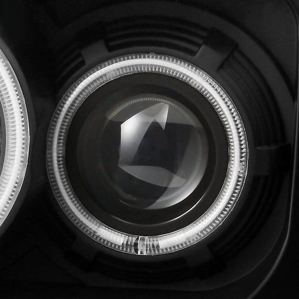 AKKON - For 2007 2008 2009 2010 2011 2012 Dodge Nitro Dual CCFL Halo Black Projector Full LED Turn Signal Headlights